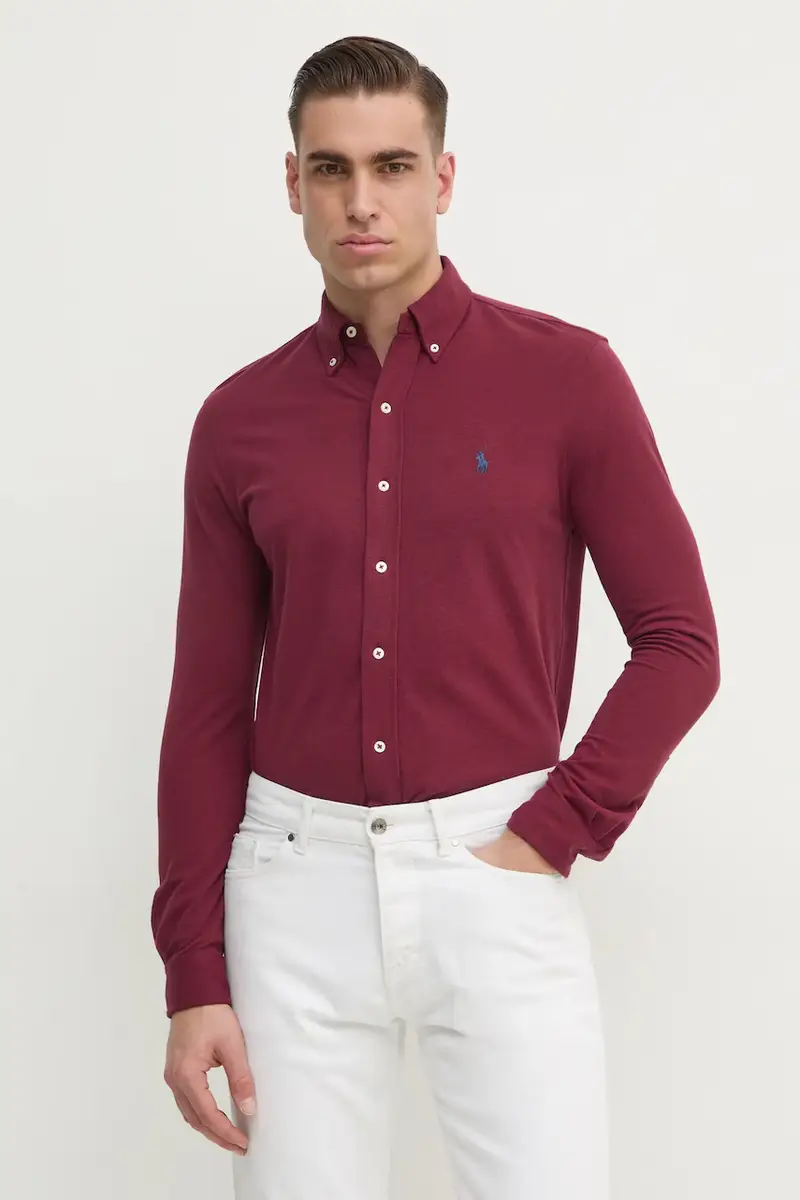 camicia in cotone uomo colore rosso 710654408 Granata