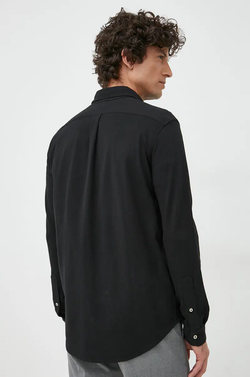 camicia in cotone uomo Nero miniatura 3