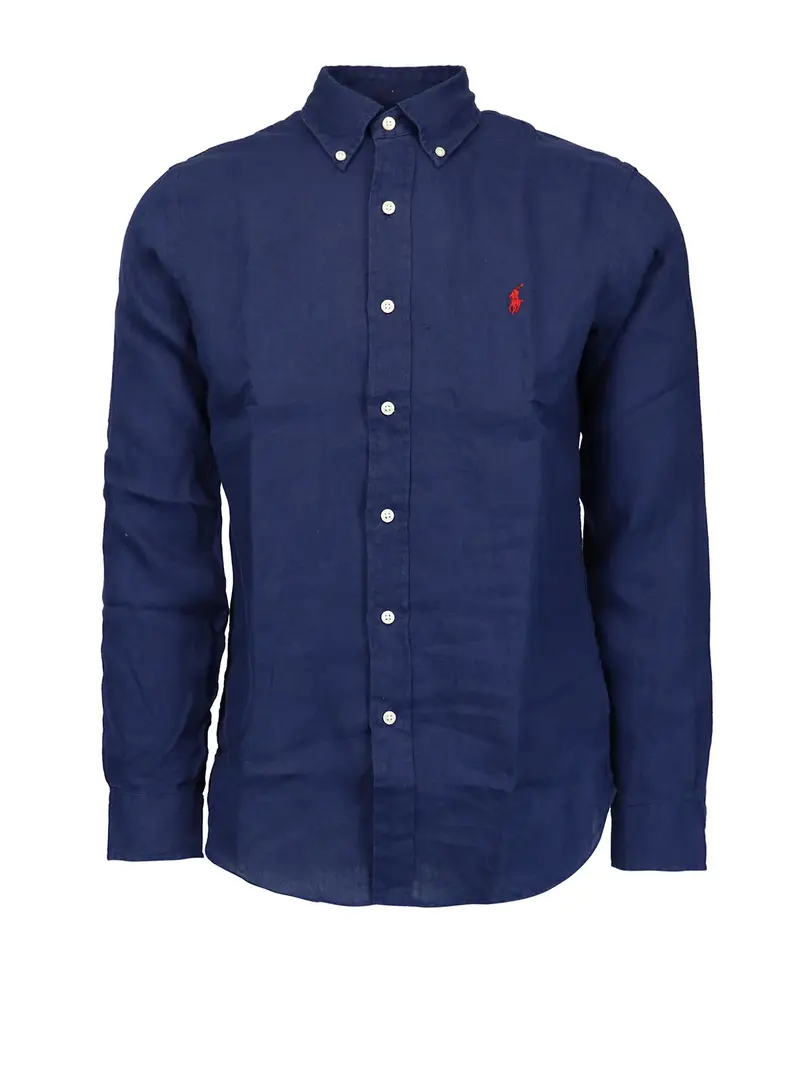 Camicia in lino navy Blu scuro