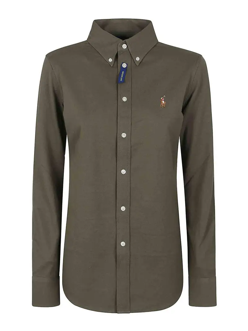 Camicia Ls Knt Ox St-manica lunga Verde