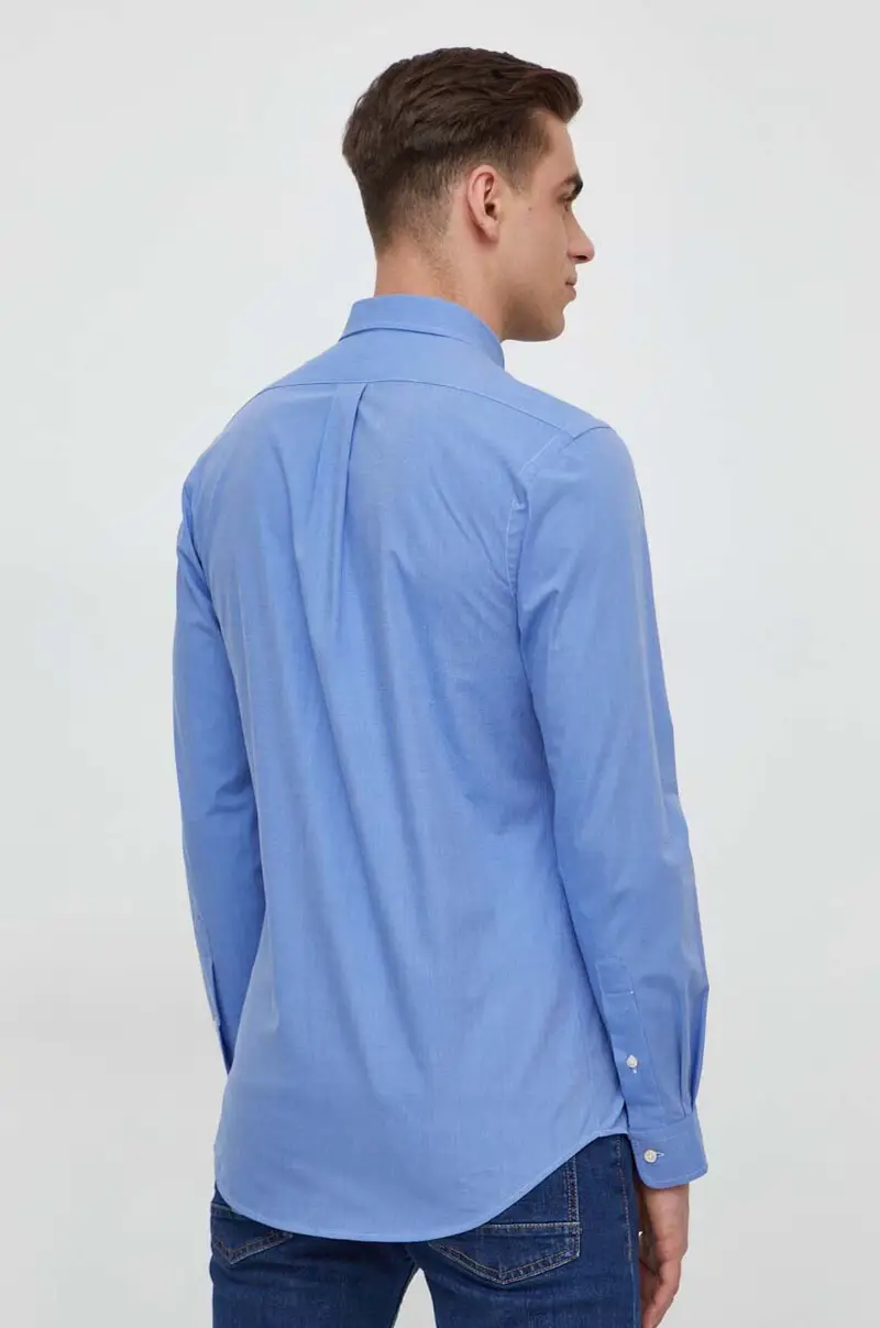 camicia uomo colore blu miniatura 3