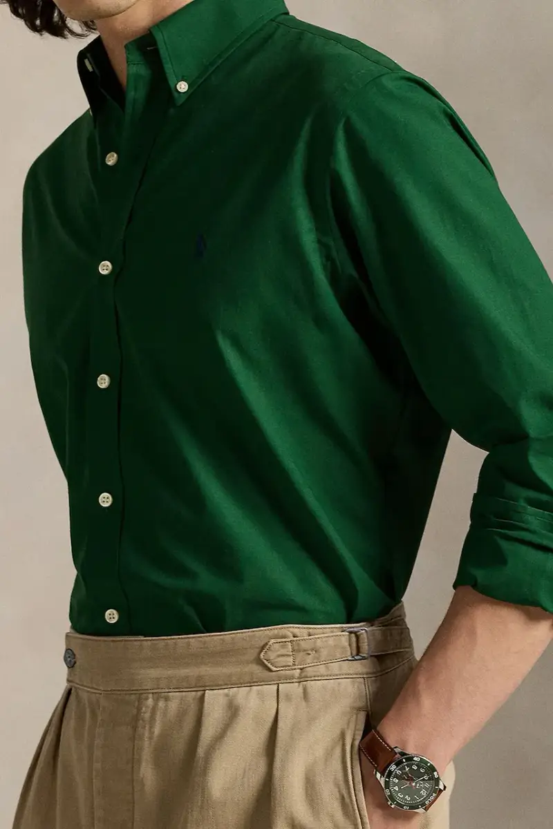 camicia uomo colore rosa 710929349 Verde miniatura 4