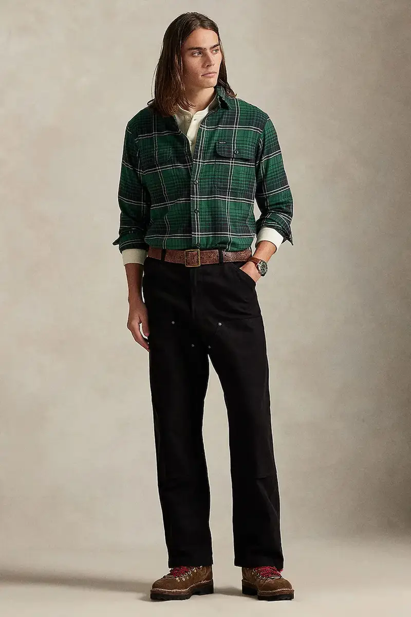 camicia uomo colore verde 710981525 miniatura 3