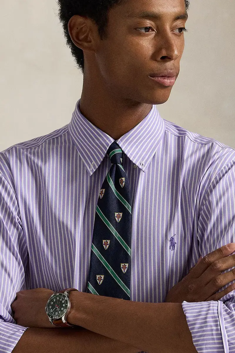 camicia uomo colore violetto 710929346 miniatura 3