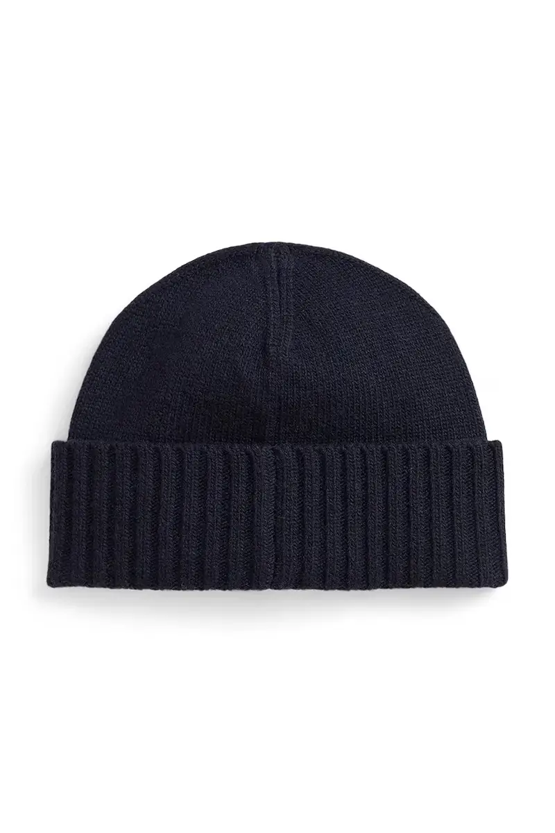 cappello con lana colore blu navy 449P02044 miniatura 2