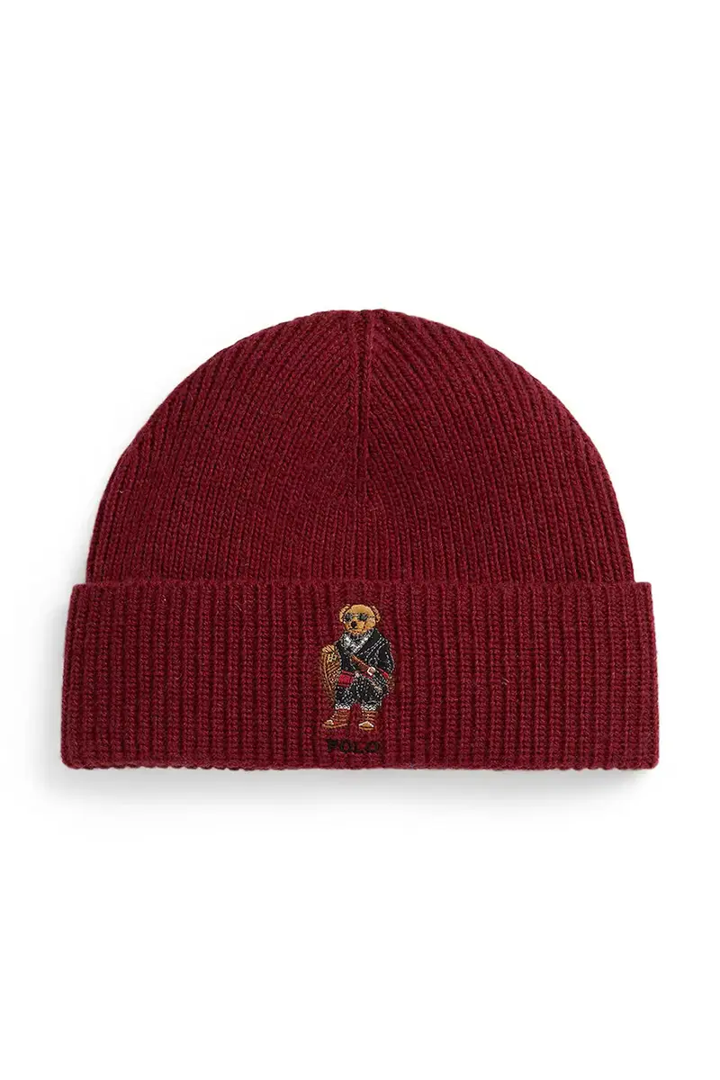 cappello con lana colore granata 449P02041