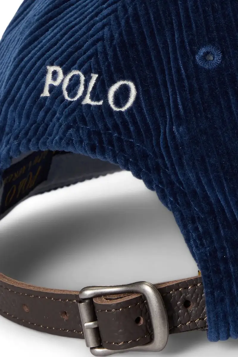 cappello con visiera in velluto a coste colore verde con applicazione 710880778 Blu navy miniatura 3