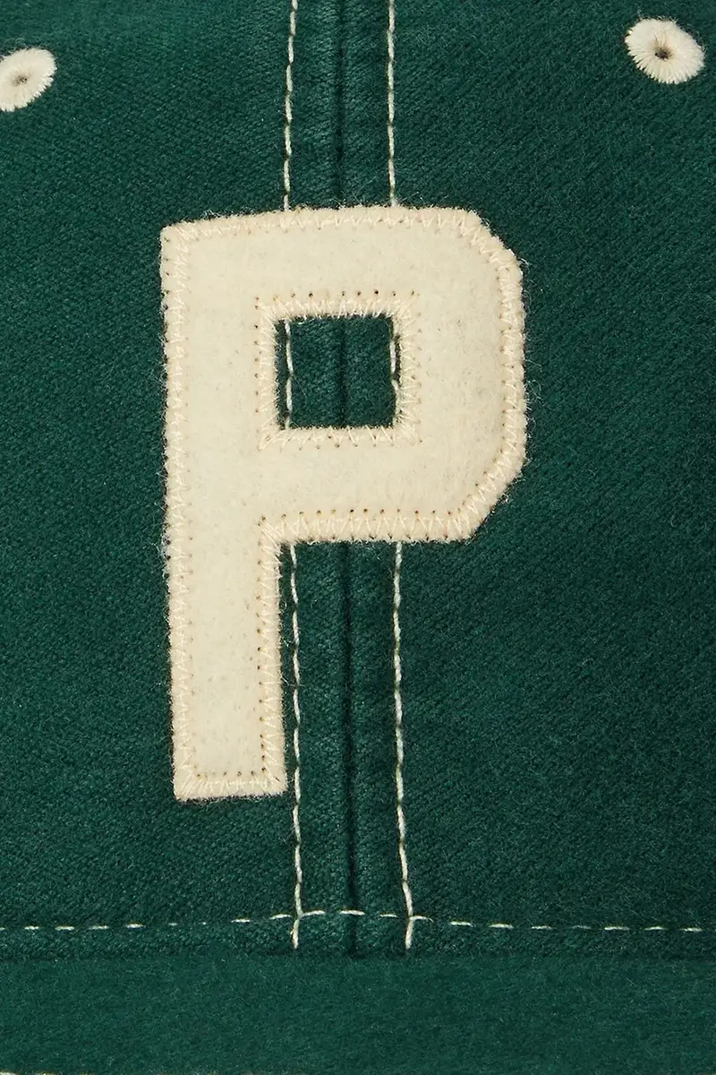 cappello con visiera in velluto a coste colore verde con applicazione 710972686 miniatura 3