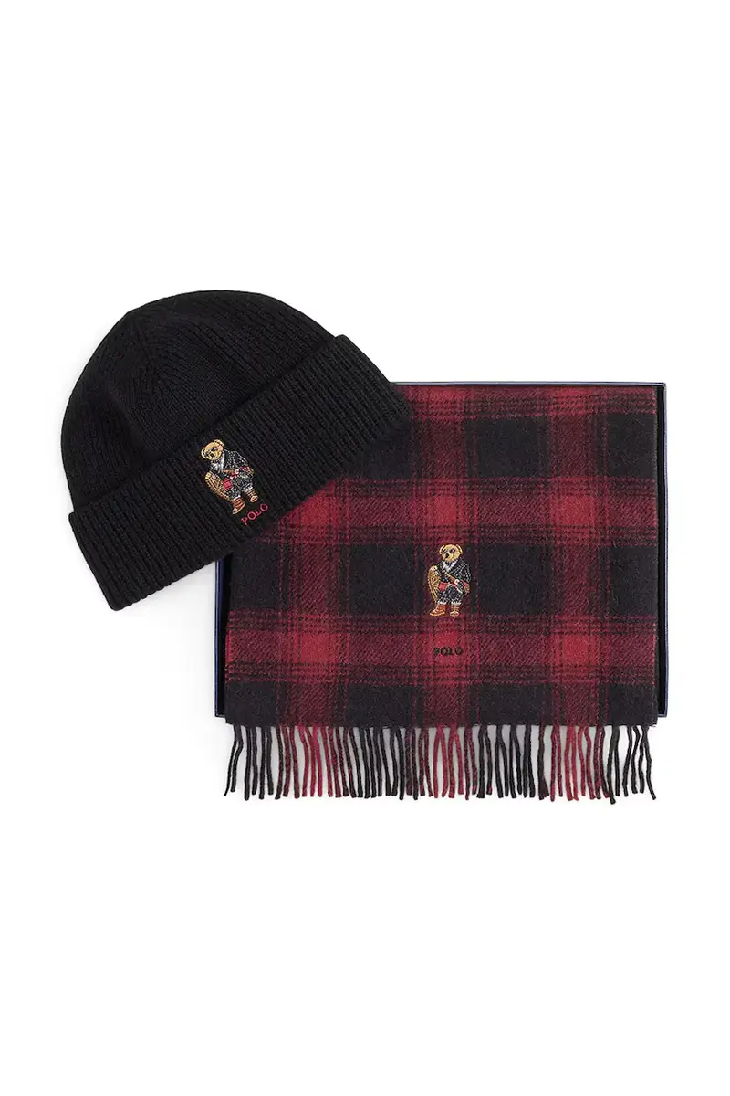 cappello e sciarpa di lana 449P02049 Multicolore miniatura 2