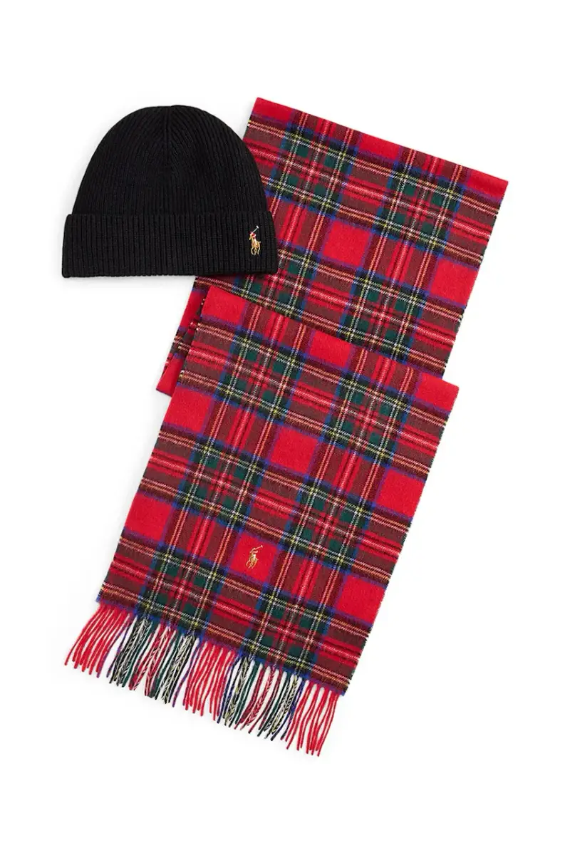 cappello e sciarpa di lana colore blu navy 449959530 Multicolore