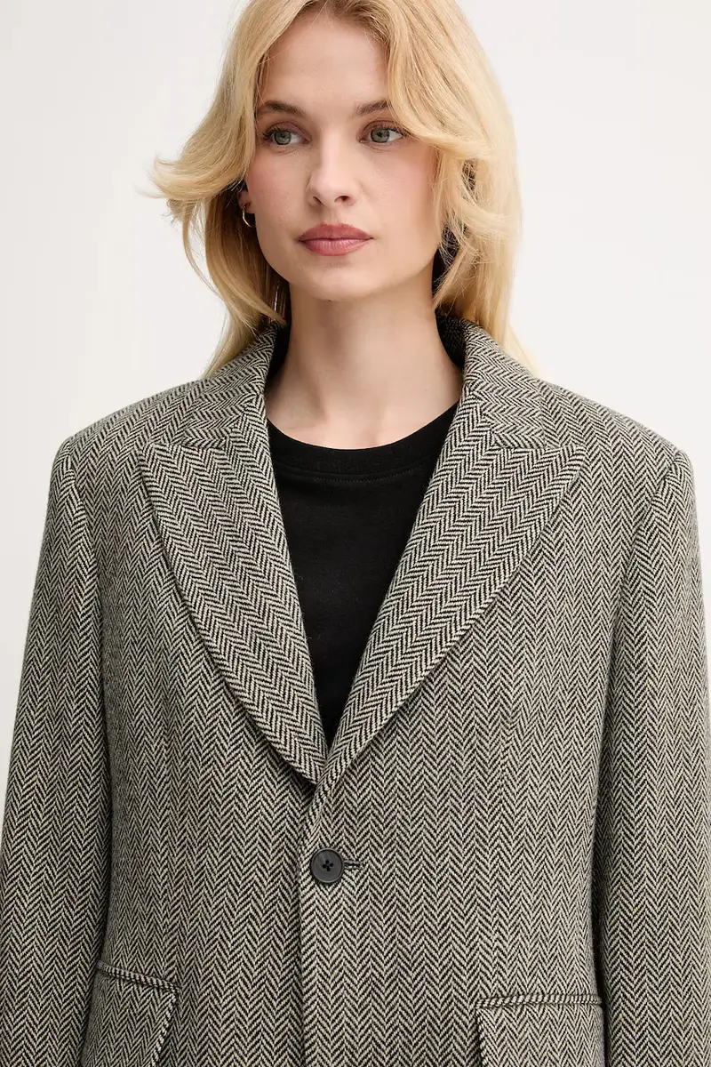 cappotto in lana colore nero 211966522 Beige miniatura 4