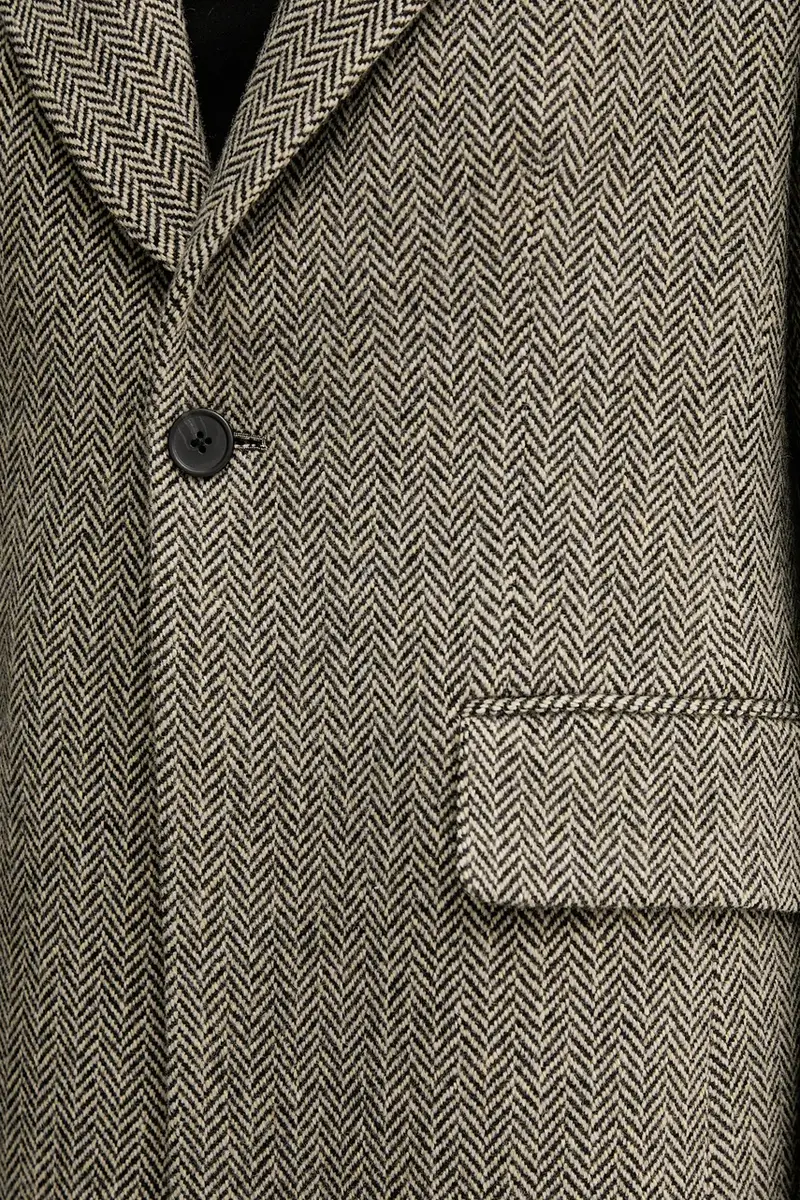 cappotto in lana colore nero 211966522 Beige miniatura 5