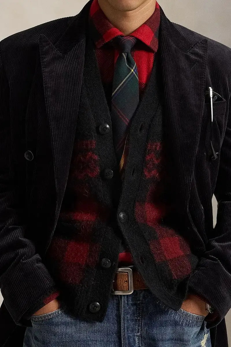 cardigan con lana colore granata 710982260 miniatura 5