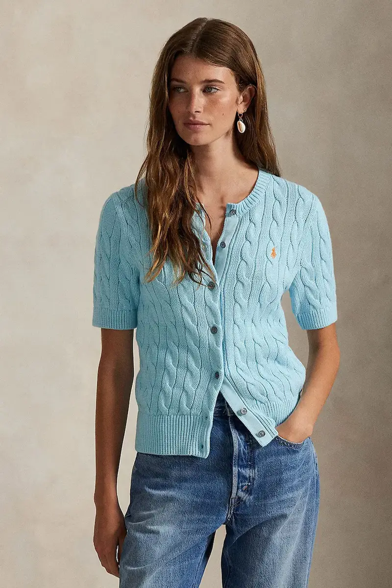 Polo Ralph Lauren Cardigan Donna Blu 3580501