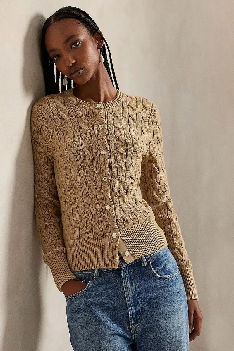 Polo Ralph Lauren Cardigan Donna Marrone 3906066 miniatura 4