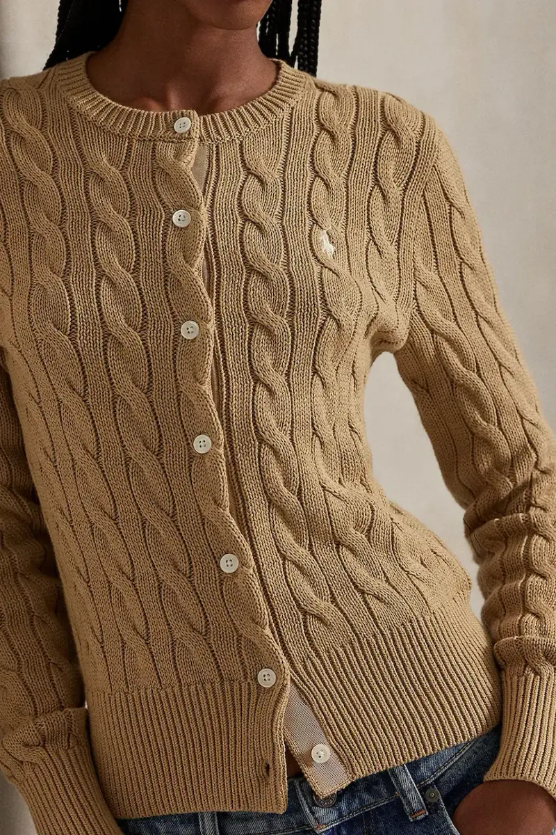 Polo Ralph Lauren Cardigan Donna Marrone 3906066 miniatura 5