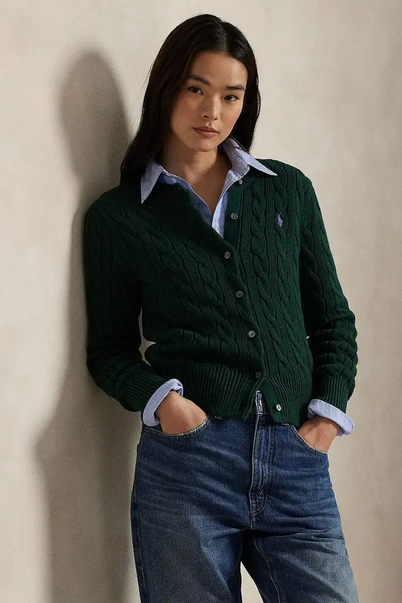 Polo Ralph Lauren Cardigan Donna Rosa 3906099 miniatura 5