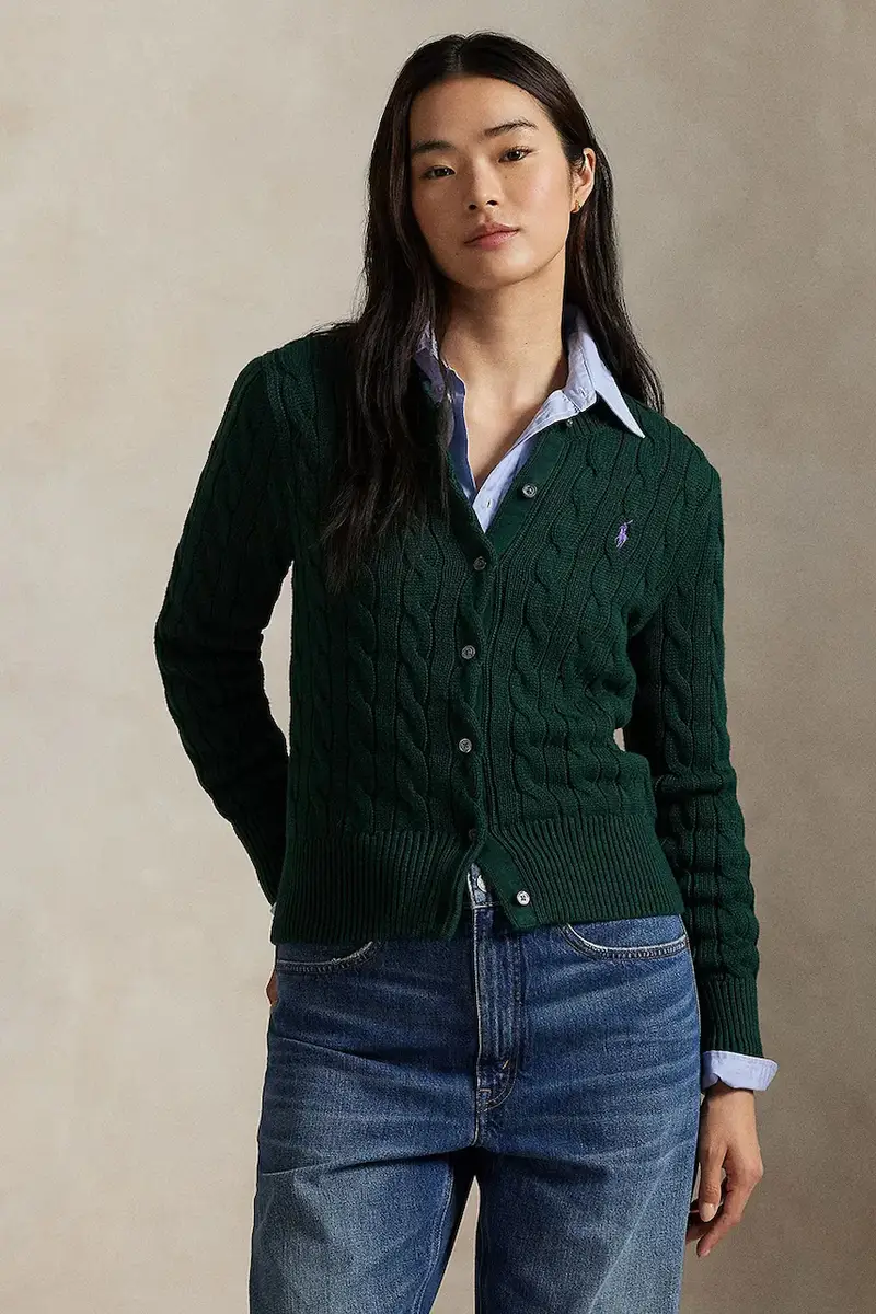 Polo Ralph Lauren Cardigan Donna Verde 3906099