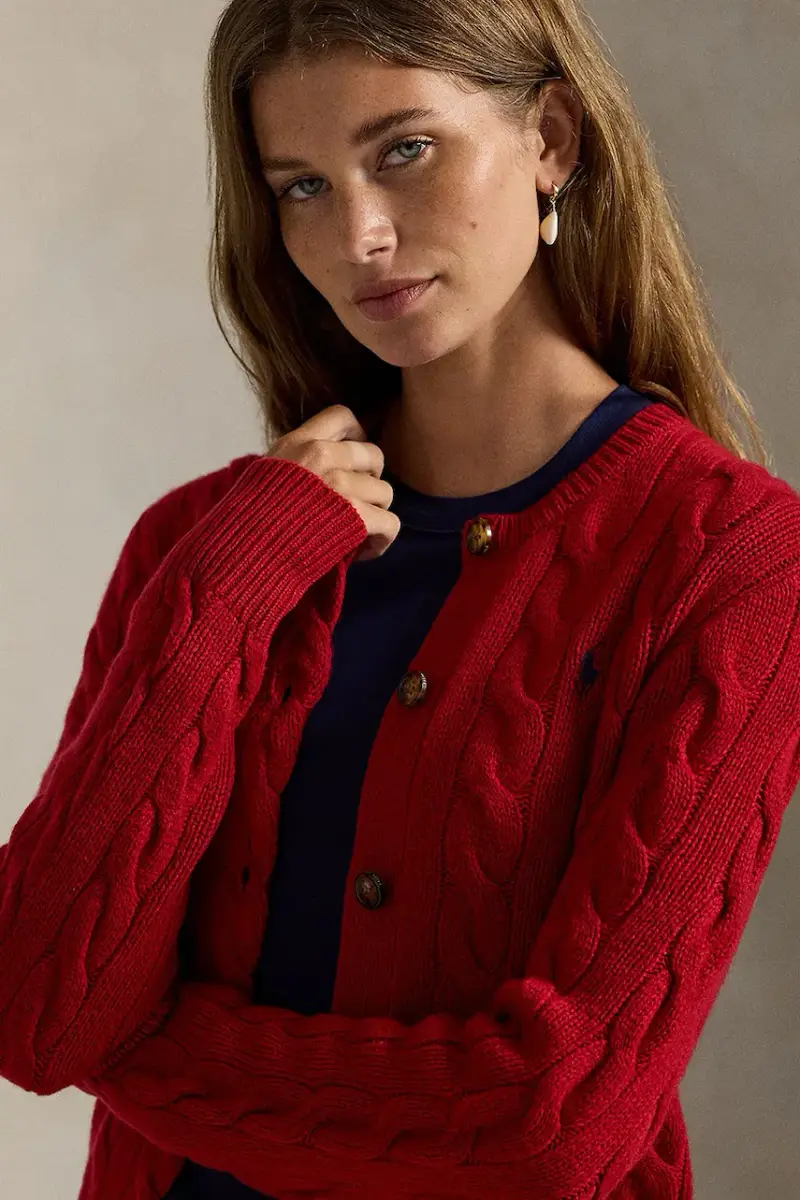 Polo Ralph Lauren Cardigan Rosso 4073207 miniatura 5