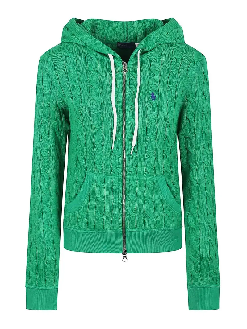 Chiusura frontale con zip Verde