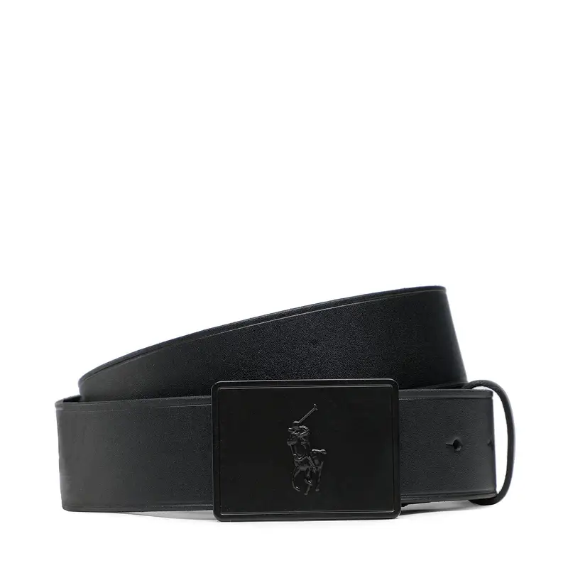 Cintura da uomo Polo Ralph Lauren 36mm Pp Plaque Belt 405691693005 Nero