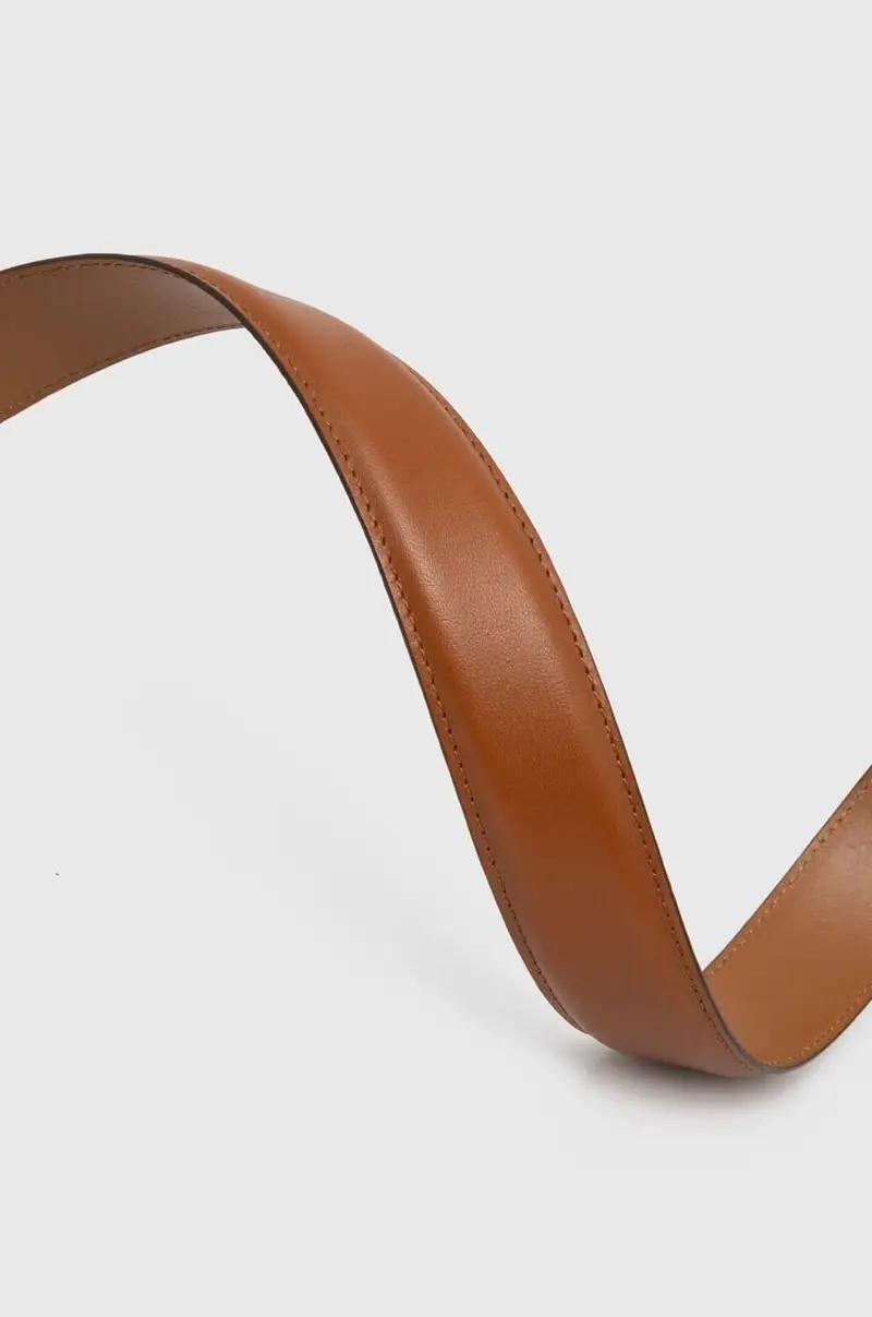 cintura in pelle uomo Beige miniatura 2