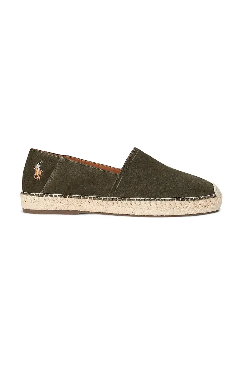 espadrillas in pelle scamosciata Cevio Slip colore verde 803961282002