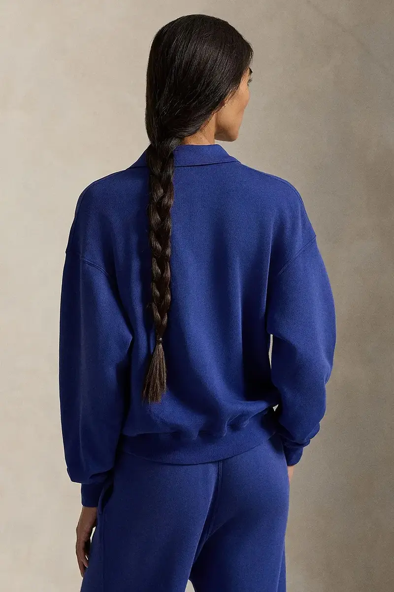 felpa donna colore bianco 211947966 Blu miniatura 2