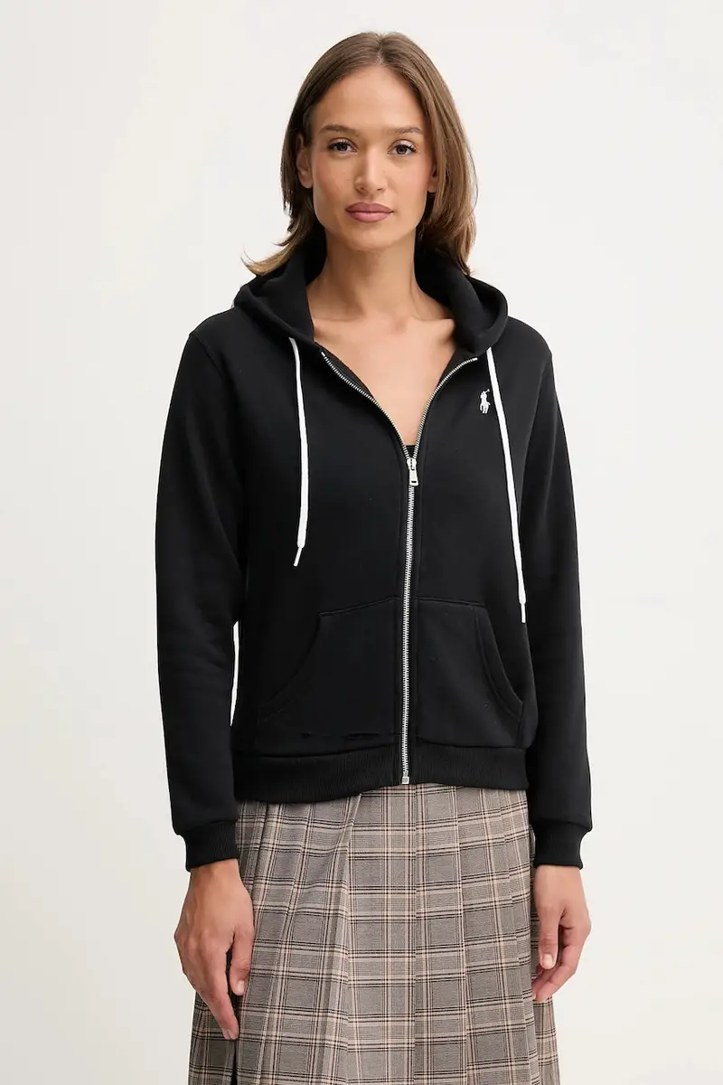 felpa donna colore blu con cappuccio 211943008 Nero