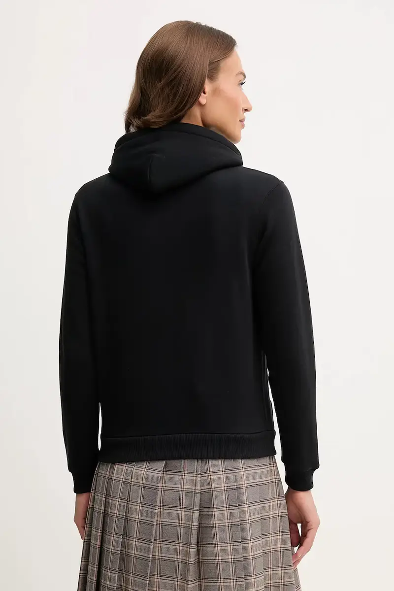 felpa donna colore blu con cappuccio 211943008 Nero miniatura 3