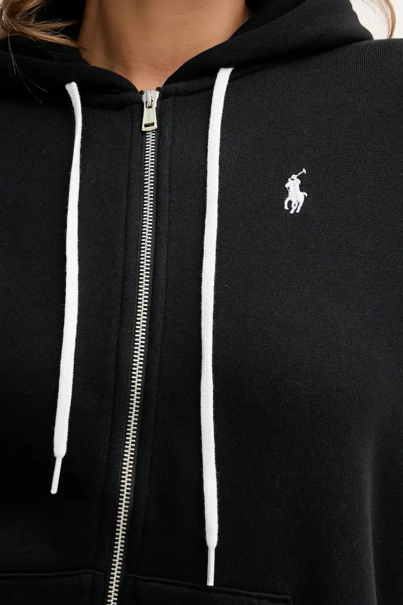 felpa donna colore blu con cappuccio 211943008 Nero miniatura 5