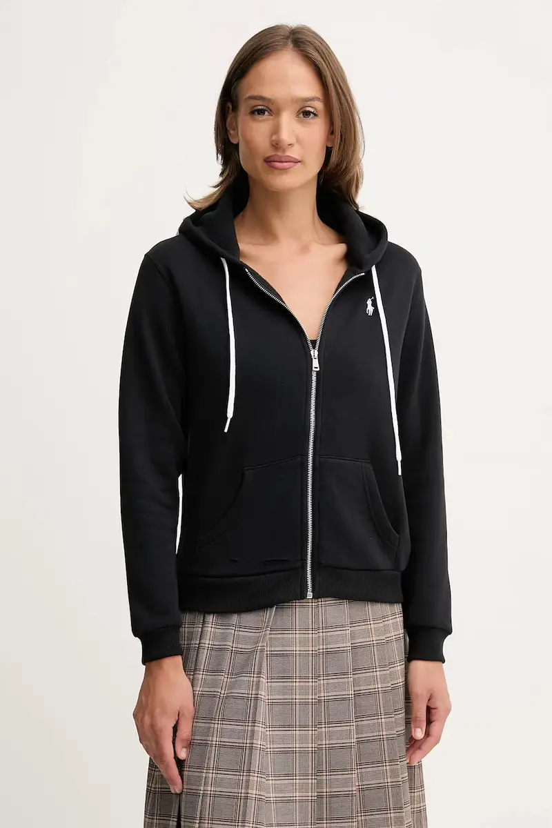 felpa donna colore blu con cappuccio 211943008 Nero