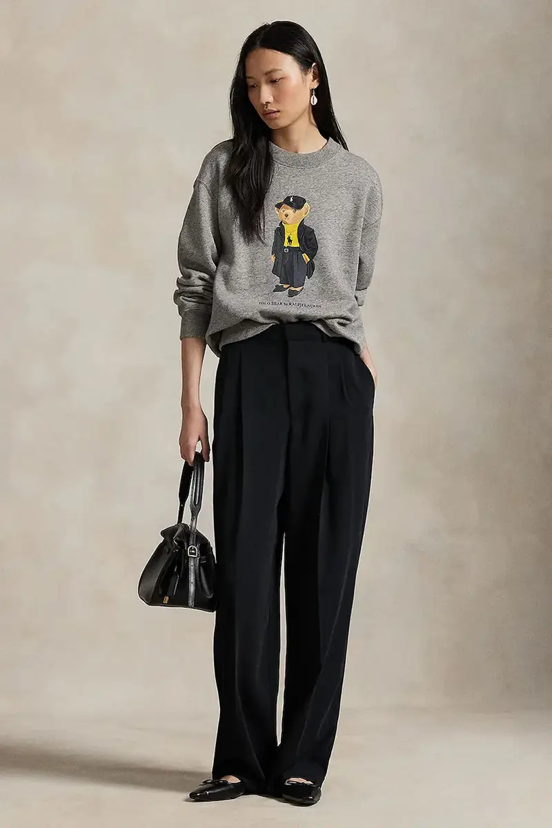 felpa donna colore grigio 211A87104 miniatura 3