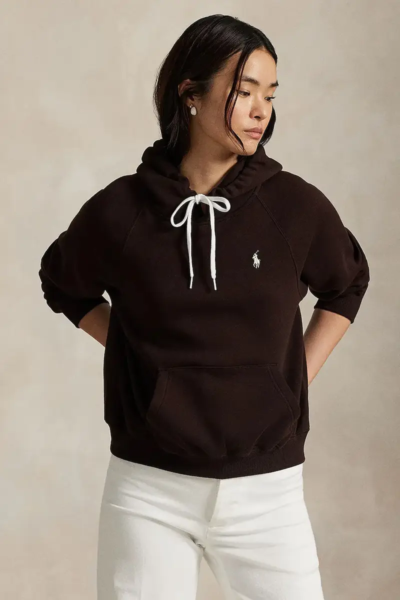 felpa donna colore marrone con cappuccio 211971698