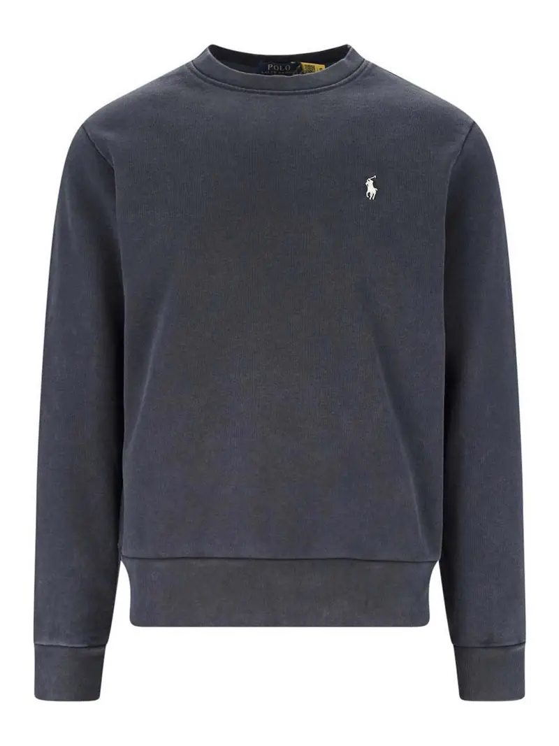 Felpa girocollo logo Nero