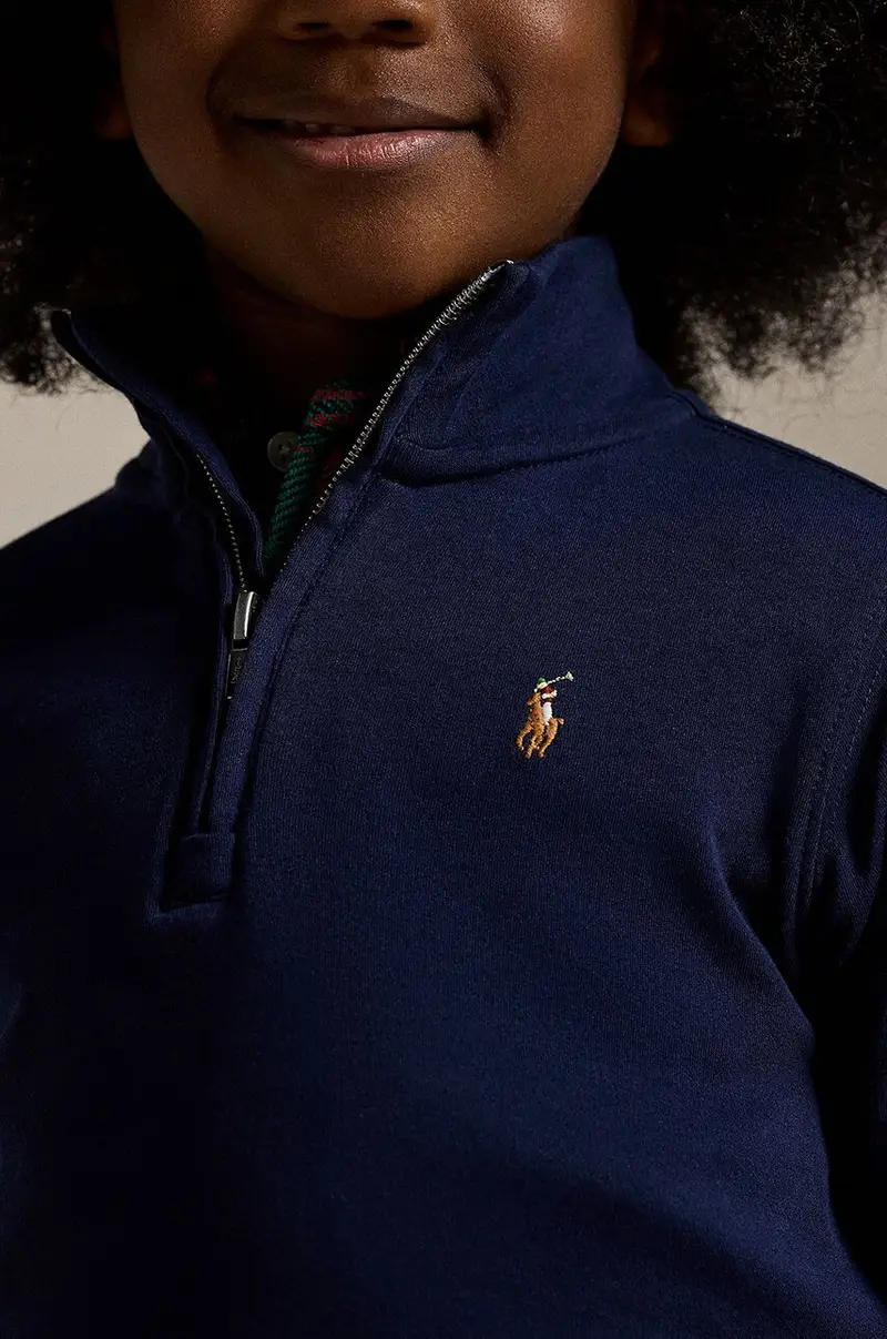 felpa in cotone bambino/a Blu navy miniatura 4