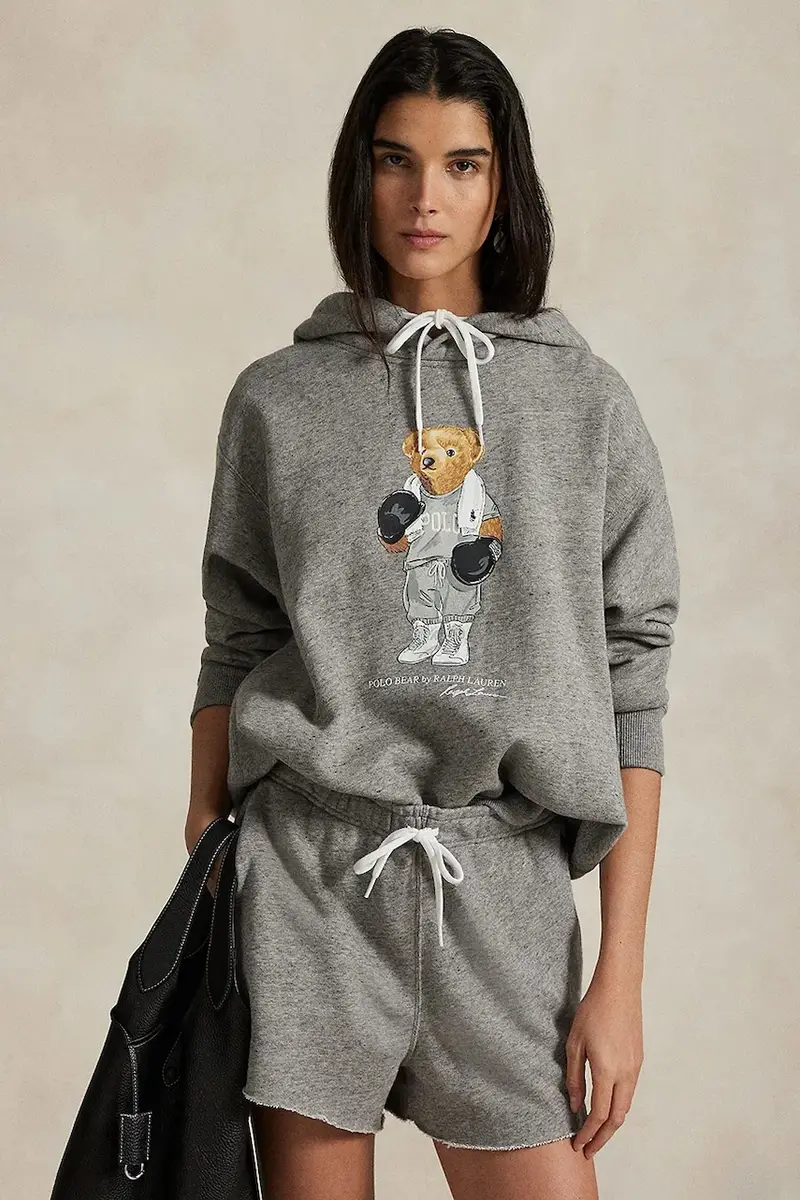 felpa in cotone donna colore grigio con cappuccio 211971713