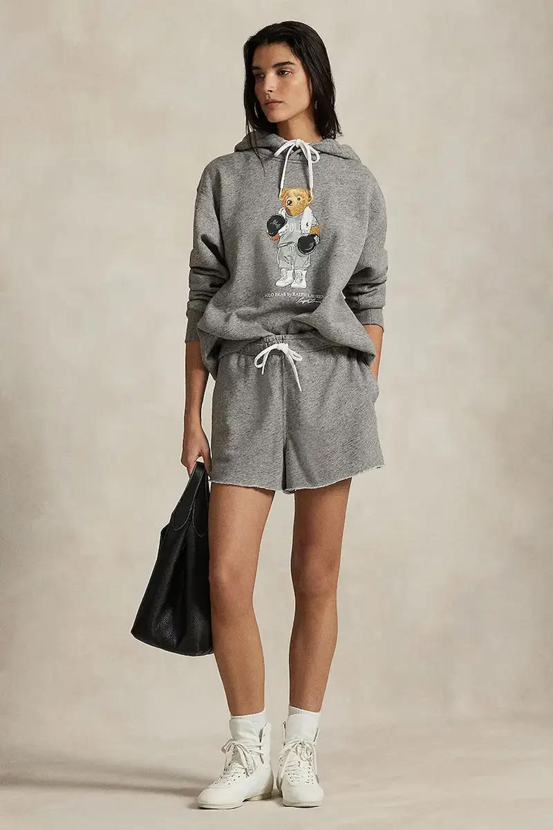 felpa in cotone donna colore grigio con cappuccio 211971713 miniatura 3