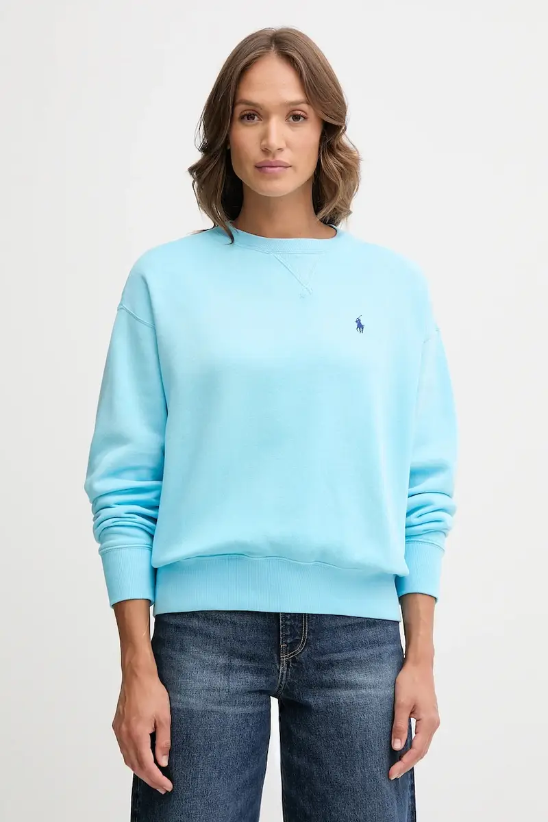 felpa in cotone donna colore turchese 211972697 Blu