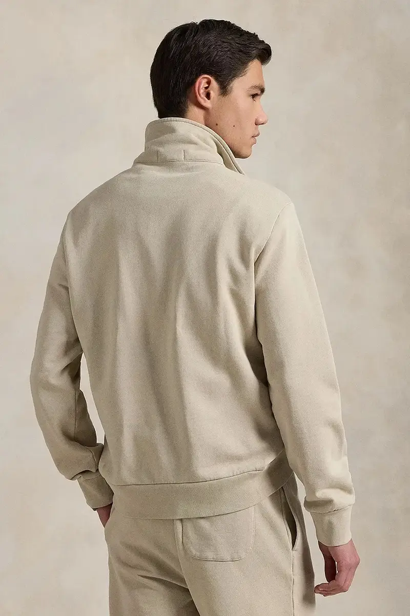 felpa in cotone uomo colore beige 710934601 Grigio miniatura 2
