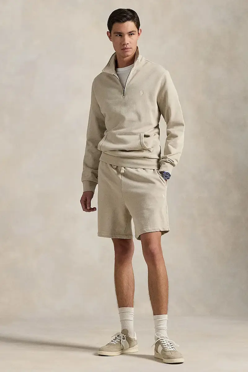 felpa in cotone uomo colore beige 710934601 Grigio miniatura 3