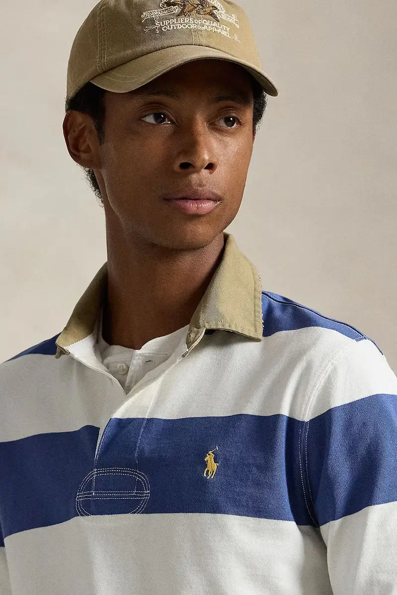 felpa in cotone uomo colore blu 710P05317 miniatura 4