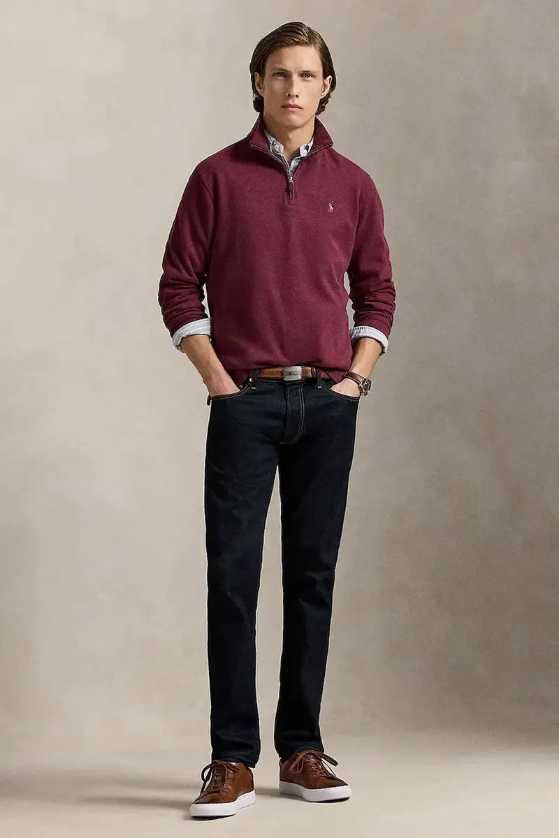 felpa in cotone uomo colore grigio 710671929 Granata miniatura 3