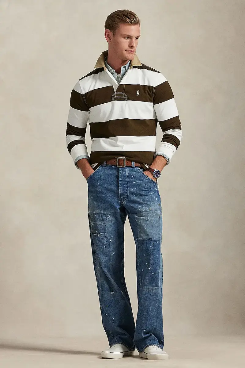 felpa in cotone uomo colore marrone 710P05317 miniatura 3