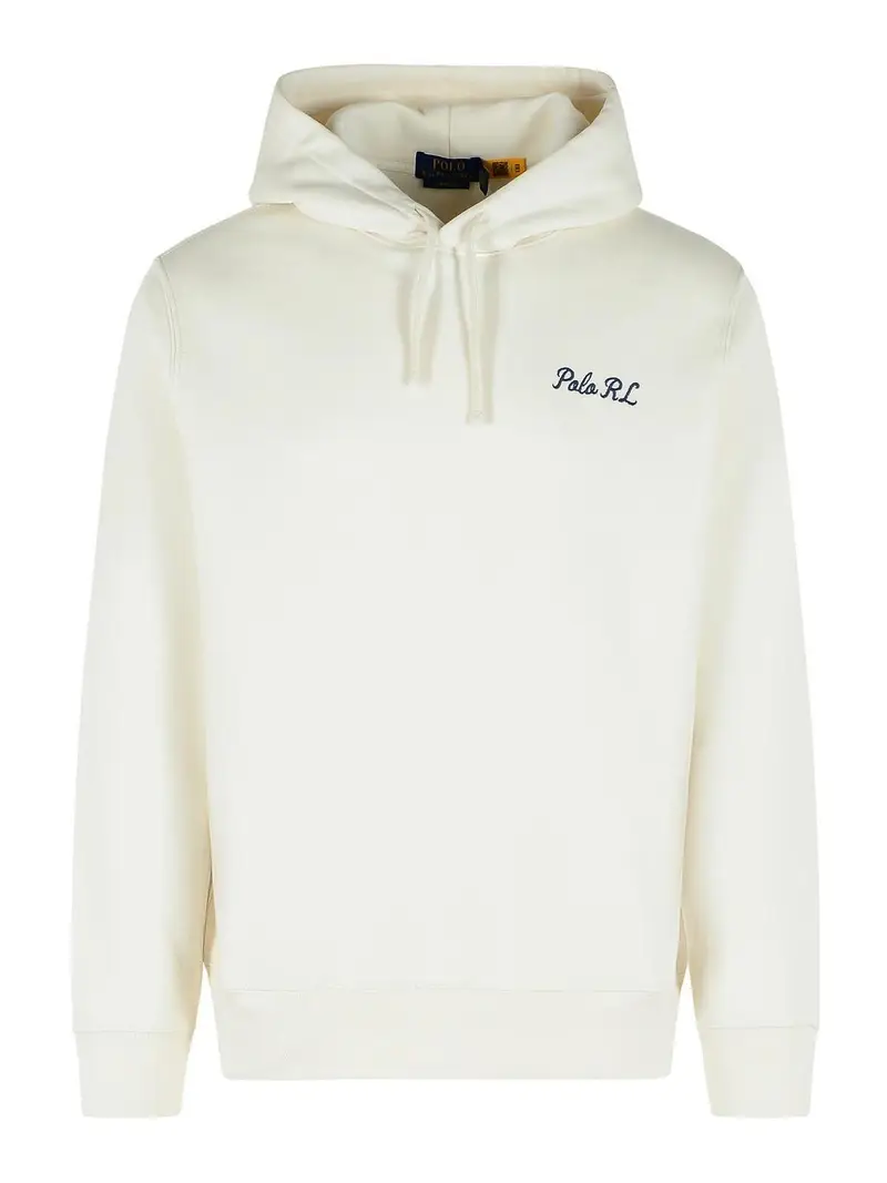 Felpa in misto cotone color crema