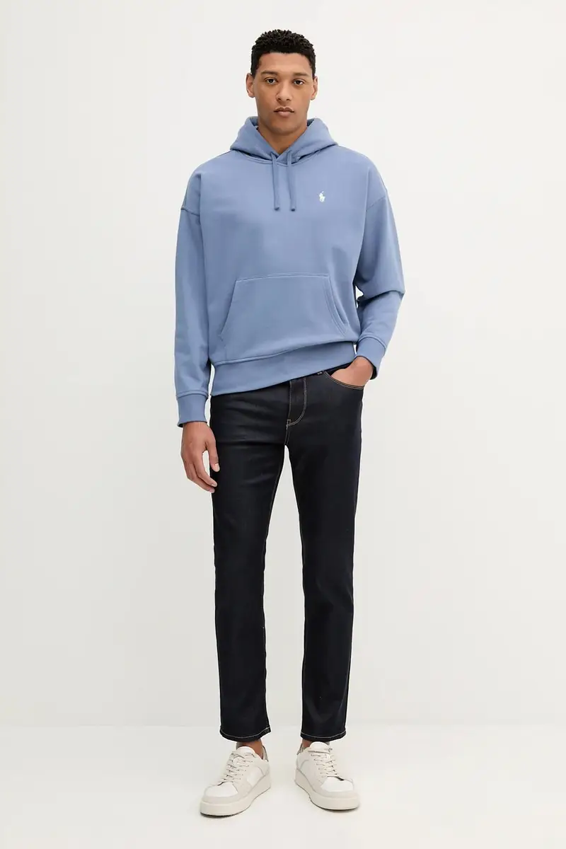 felpa Lspohoodm11 Long Sleeve uomo colore bianco con cappuccio 710964718 Blu miniatura 2