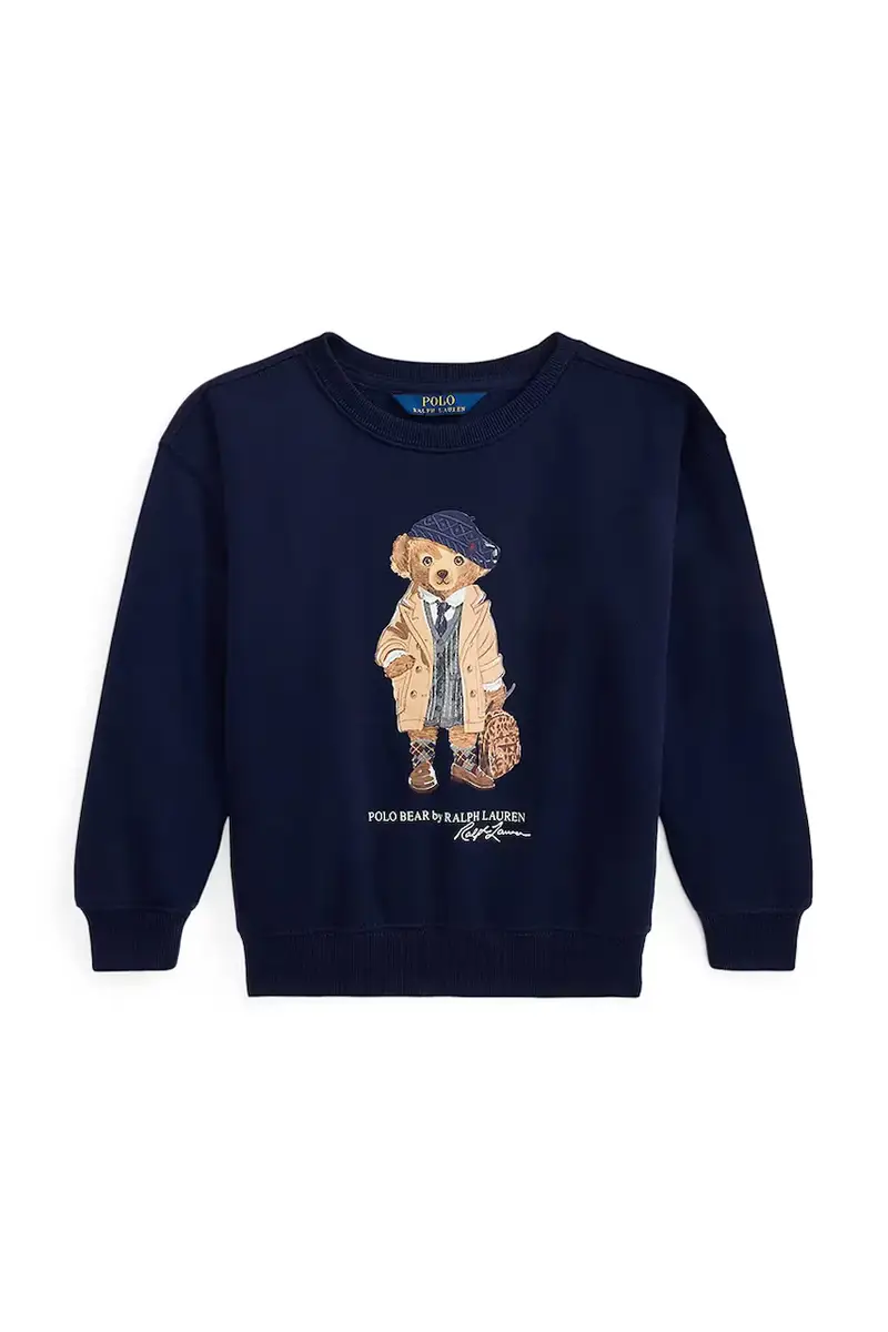 felpa per bambini con cotone Blu navy miniatura 2