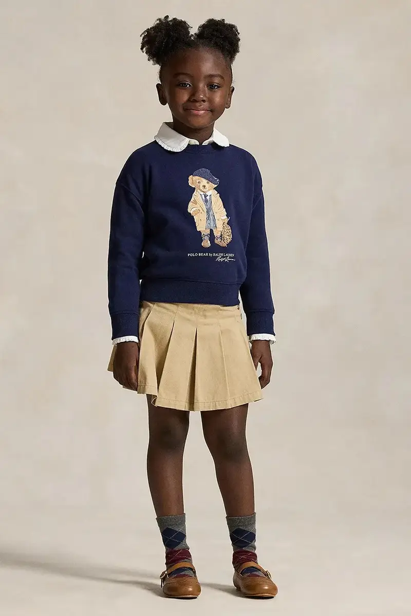 felpa per bambini con cotone Blu navy miniatura 4