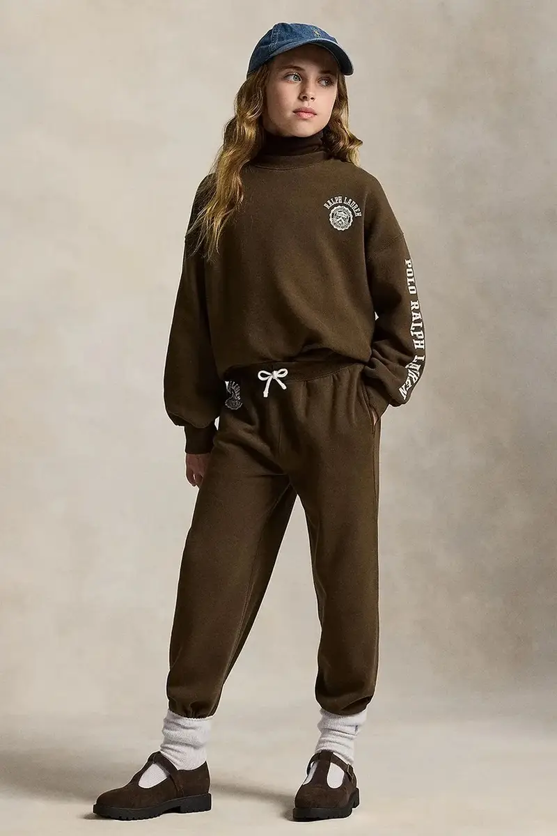 felpa per bambini con cotone Marrone miniatura 4