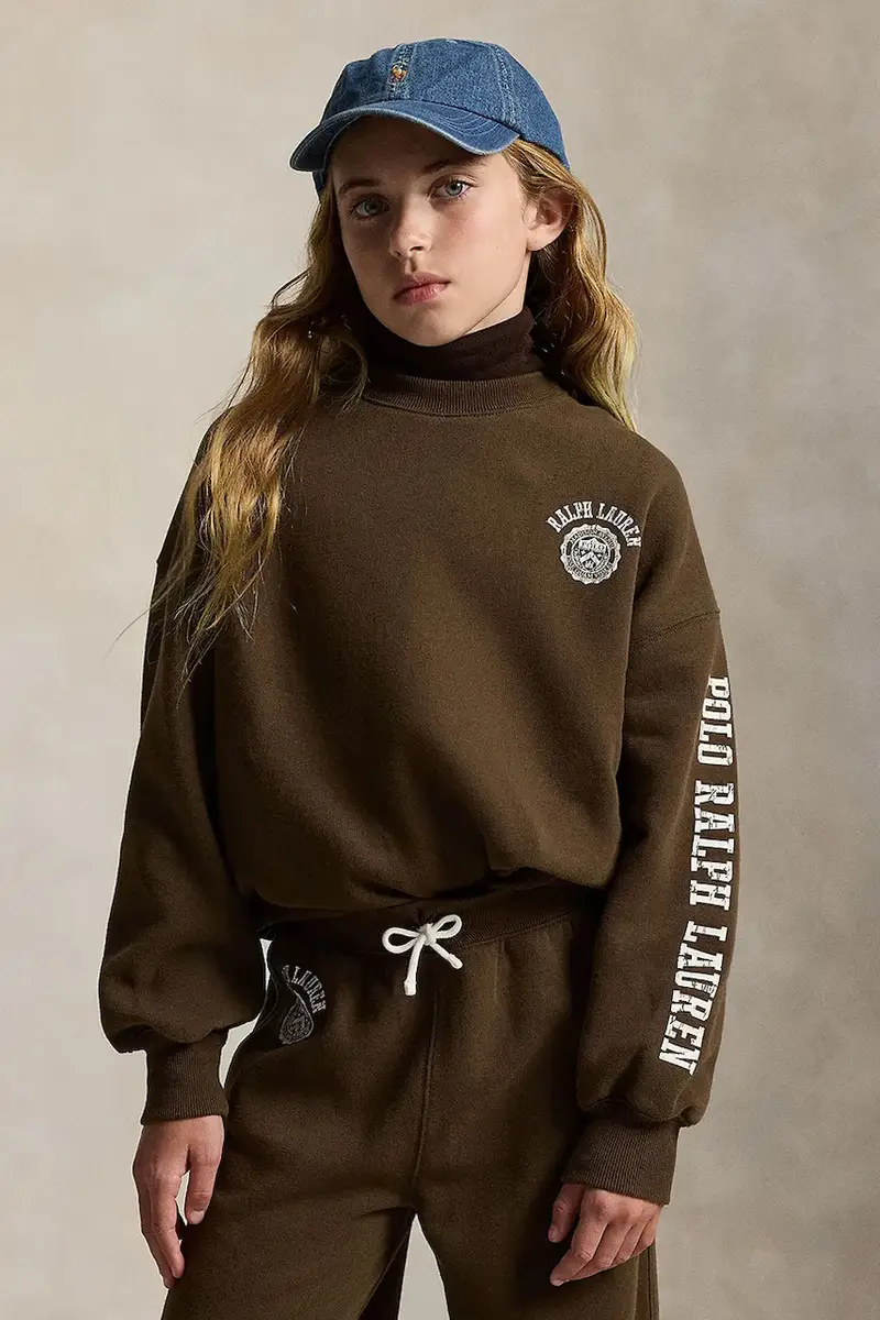 felpa per bambini con cotone Marrone